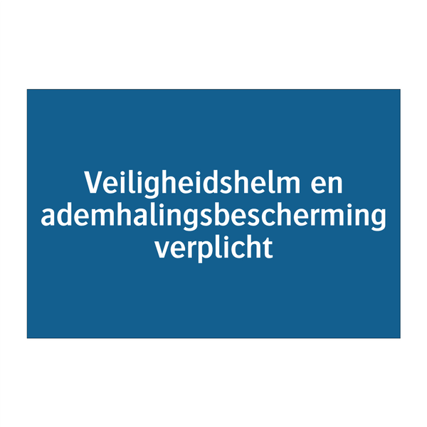 Veiligheidshelm en ademhalingsbescherming verplicht