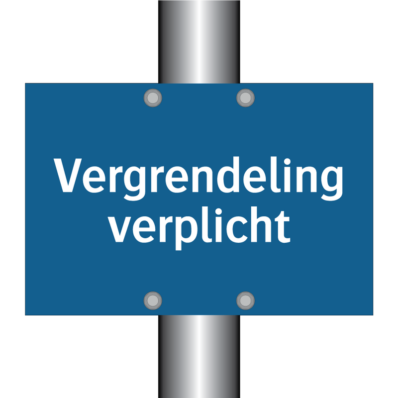 Vergrendeling verplicht & Vergrendeling verplicht & Vergrendeling verplicht