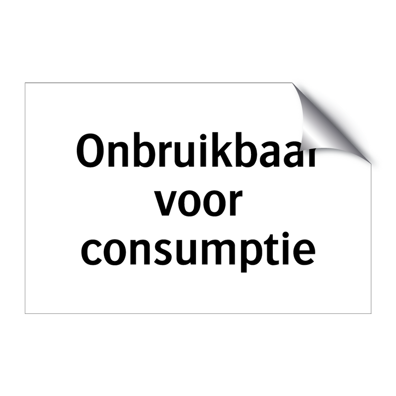 Onbruikbaar voor consumptie