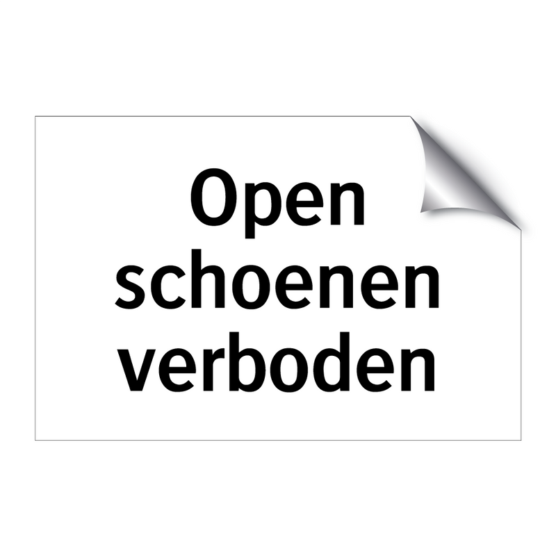 Open schoenen verboden