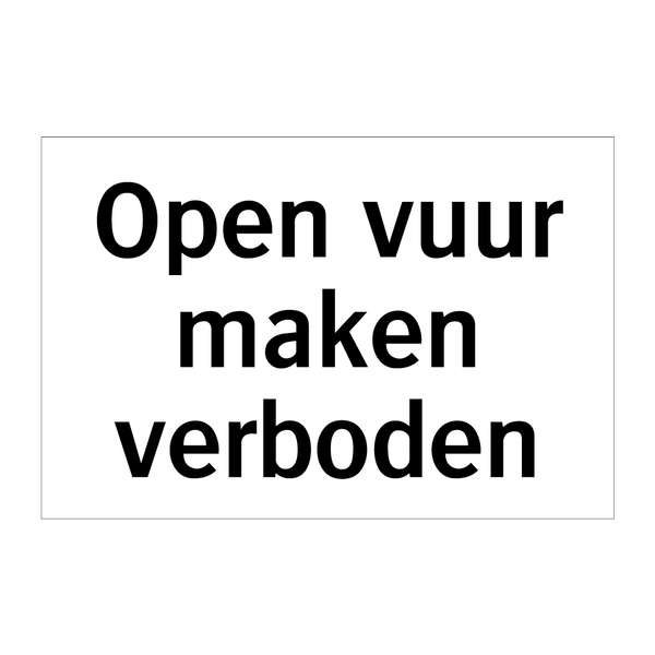 Open vuur maken verboden