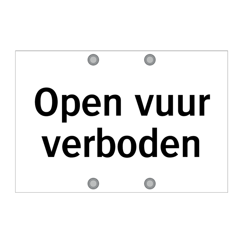 Open vuur verboden