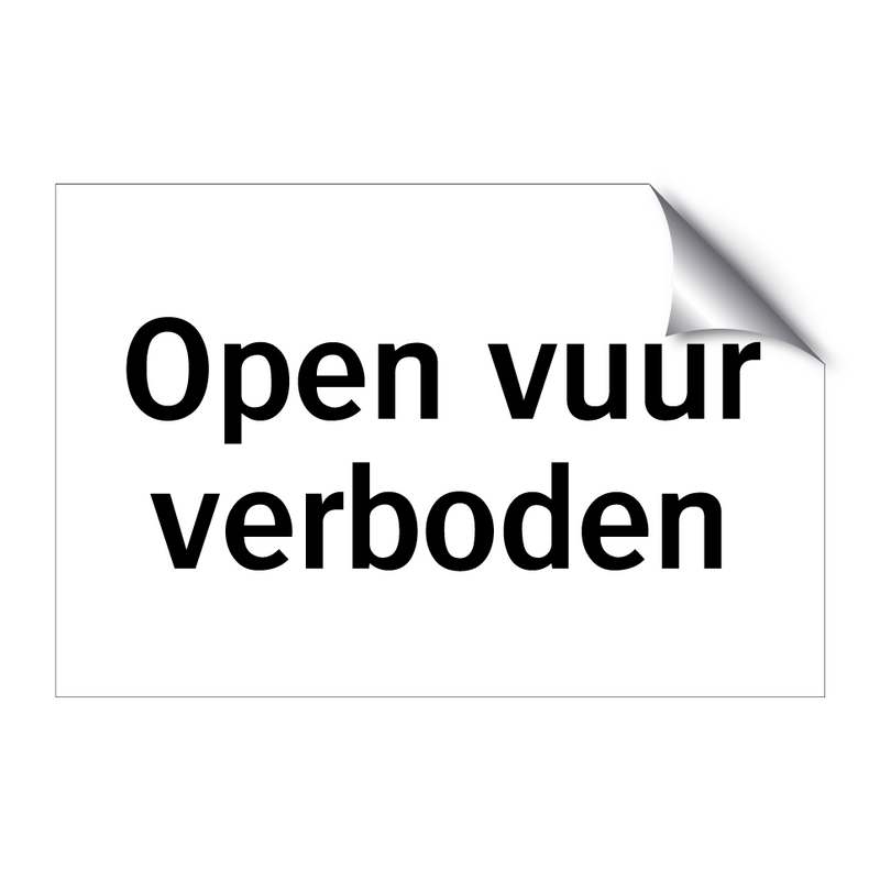 Open vuur verboden