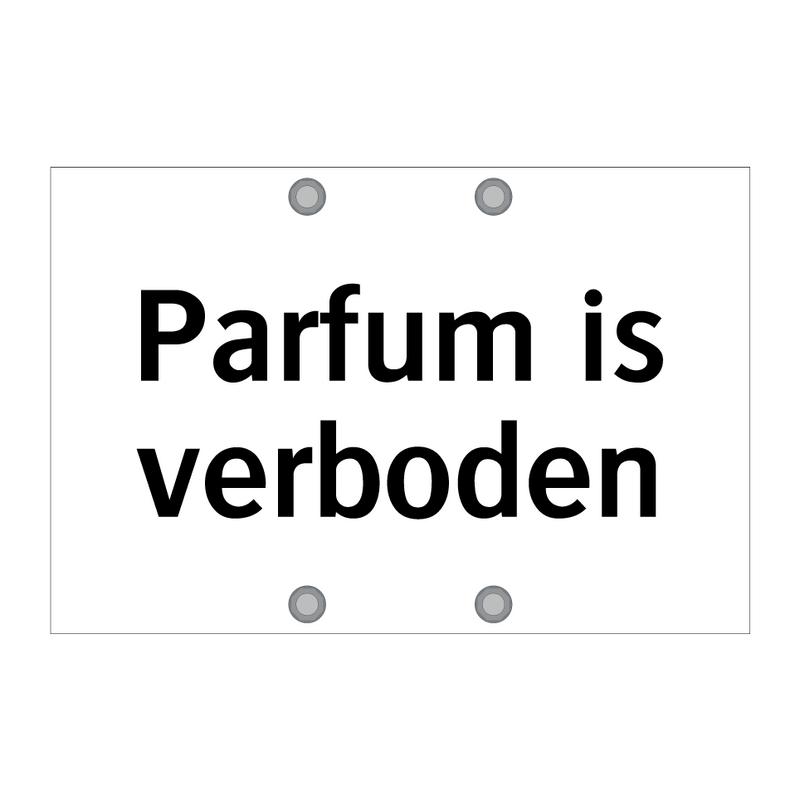 Parfum is verboden