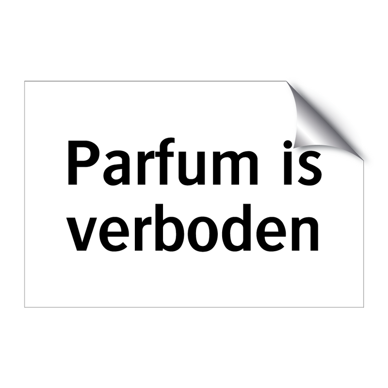 Parfum is verboden