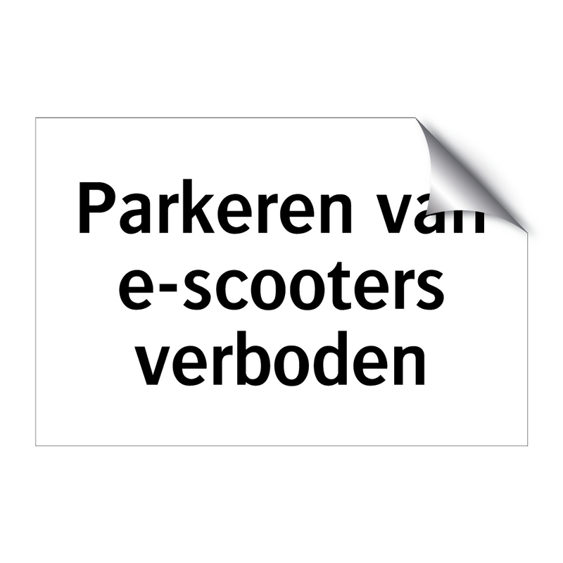 Parkeren van e-scooters verboden