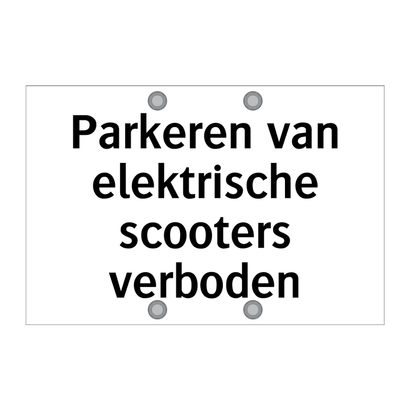 Parkeren van elektrische scooters verboden