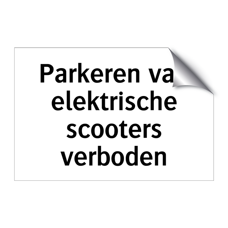 Parkeren van elektrische scooters verboden