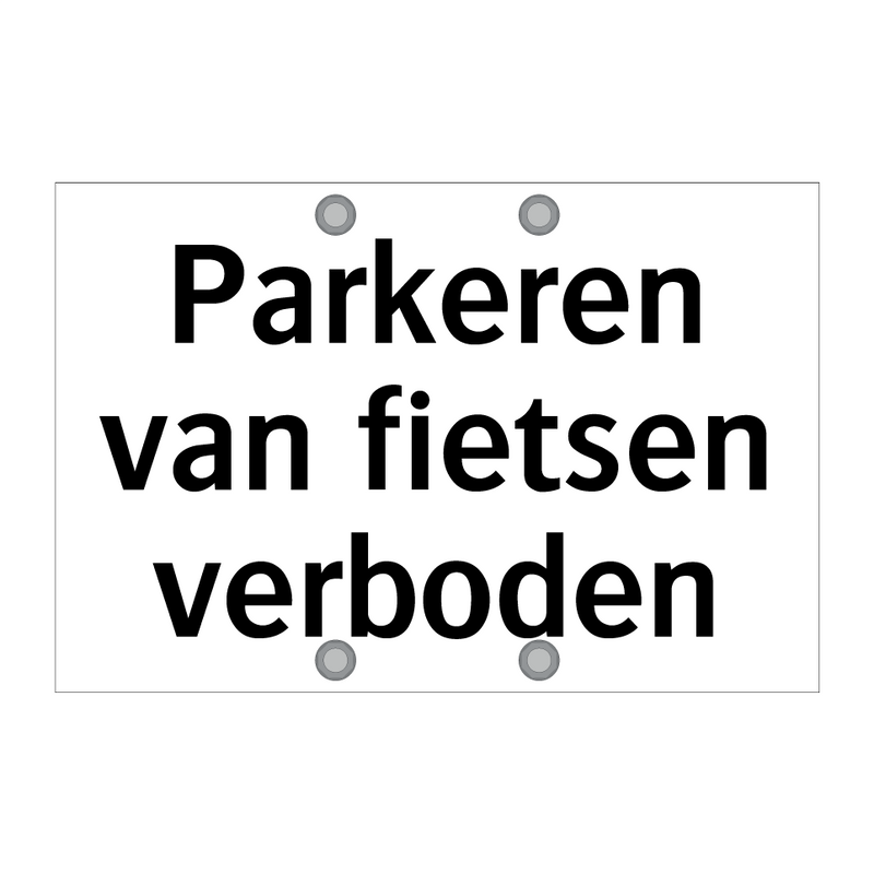 Parkeren van fietsen verboden