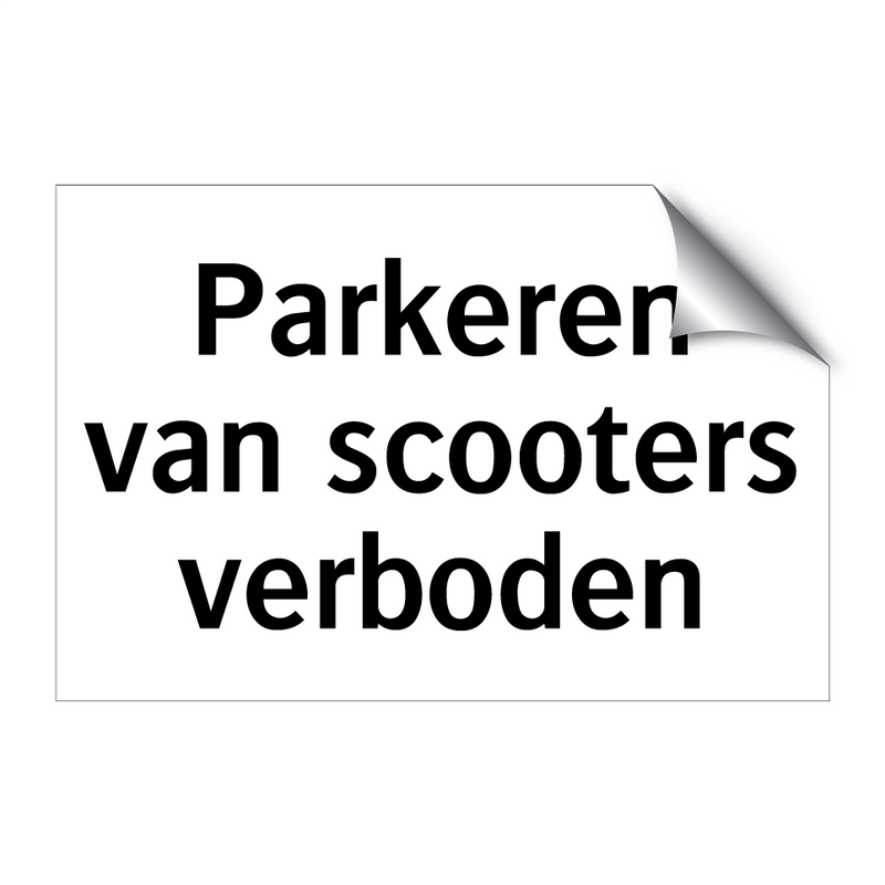 Parkeren van scooters verboden