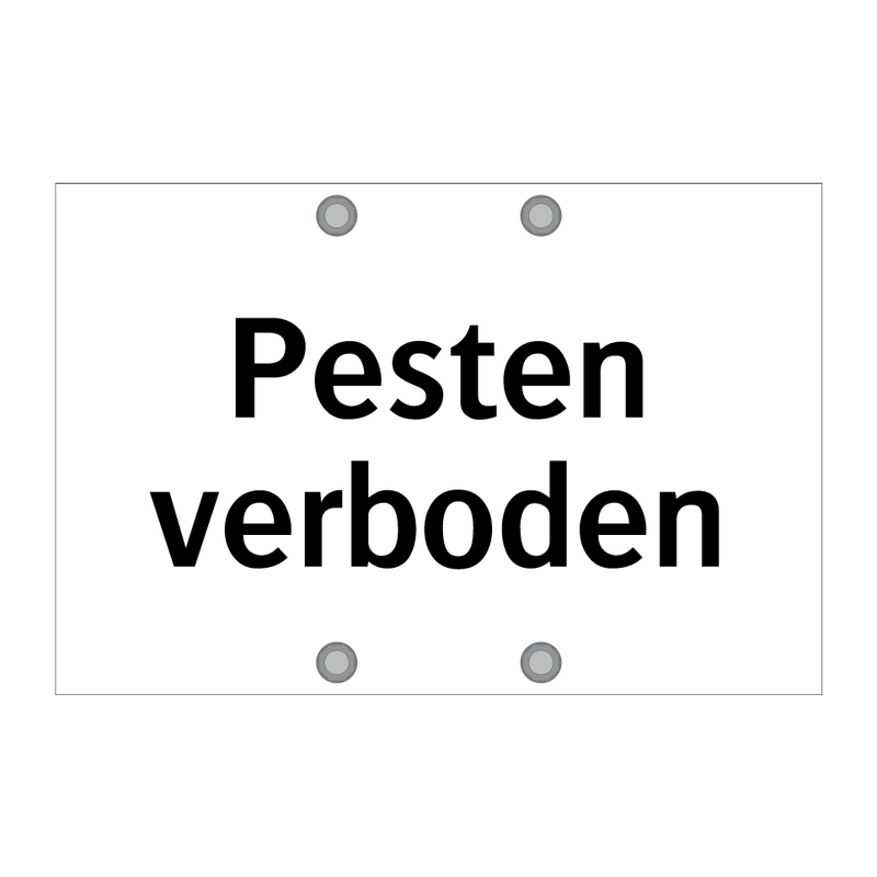 Pesten verboden