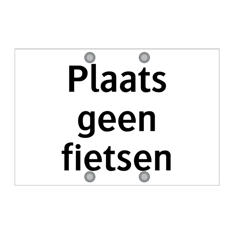 Plaats geen fietsen