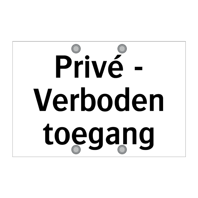 Privé - Verboden toegang