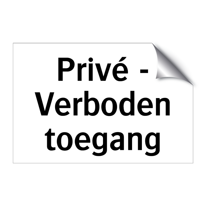 Privé - Verboden toegang