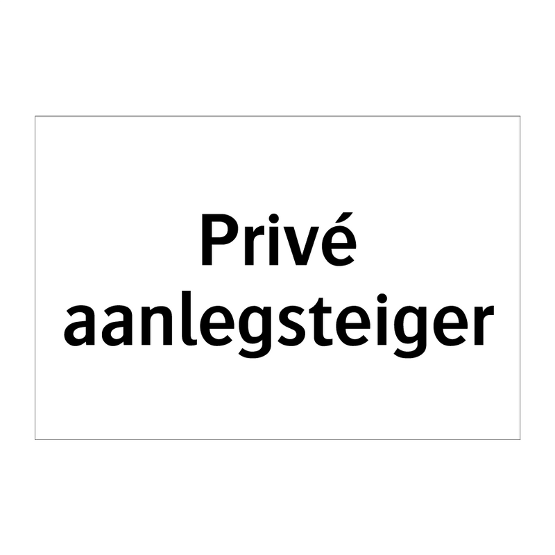 Privé aanlegsteiger