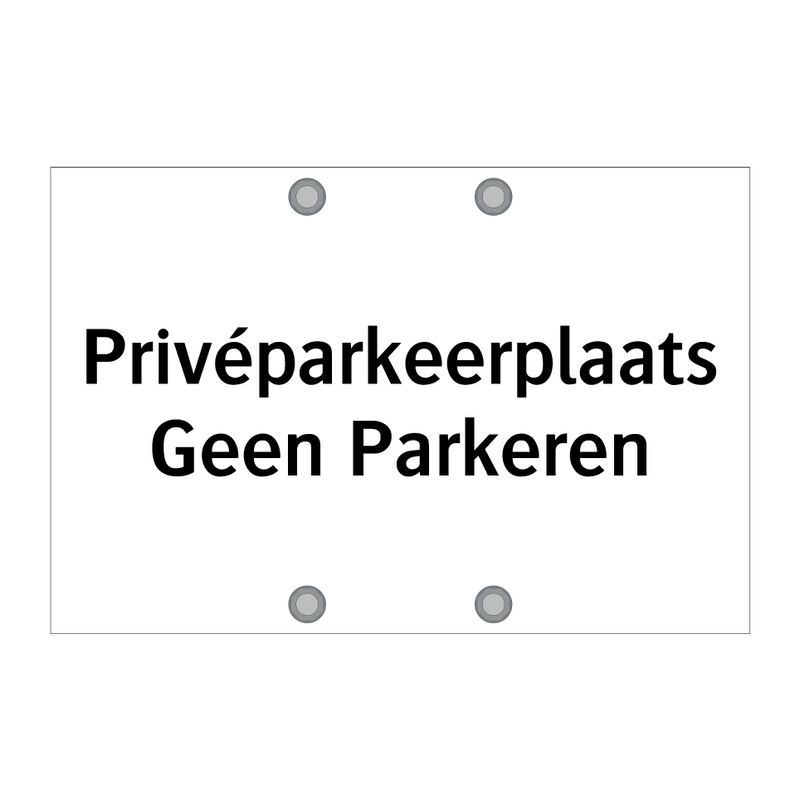 Privéparkeerplaats Geen Parkeren