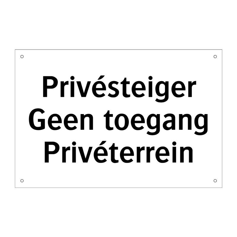 Privésteiger Geen toegang Privéterrein