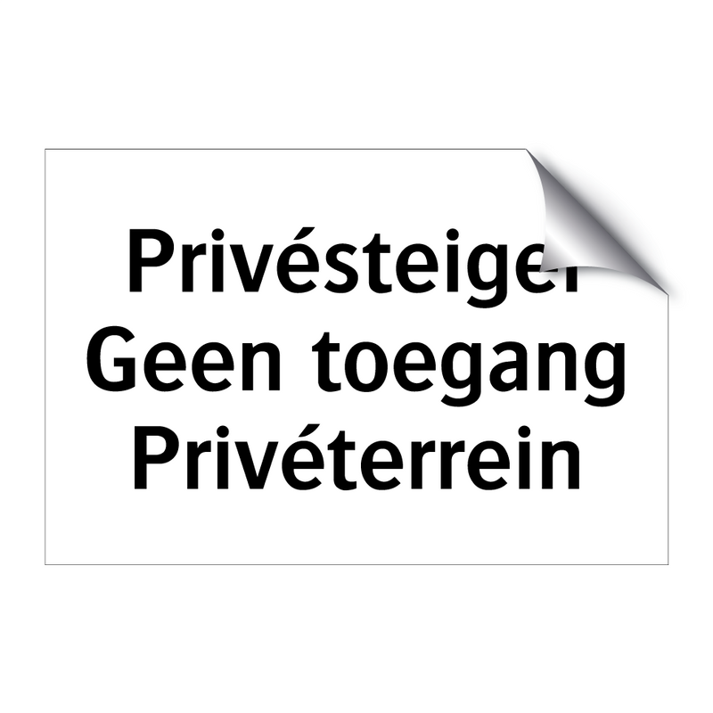 Privésteiger Geen toegang Privéterrein