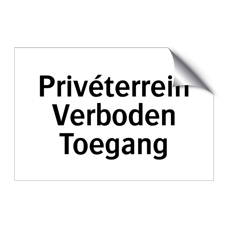 Privéterrein Verboden Toegang