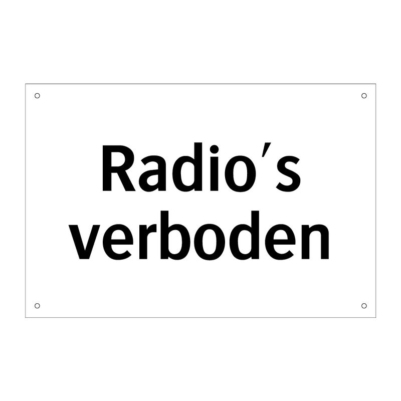 Radio's verboden