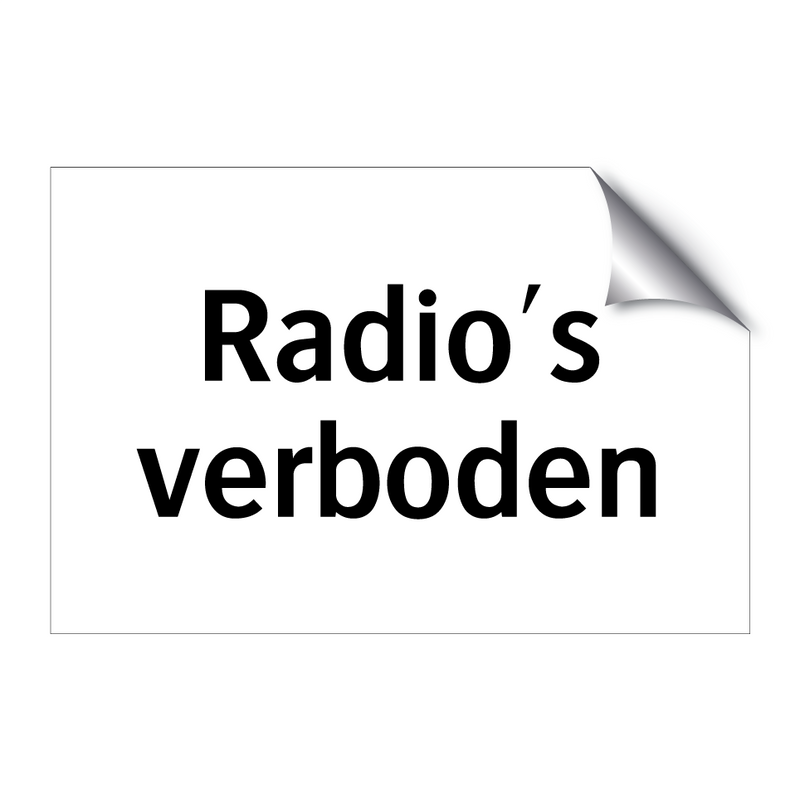 Radio's verboden