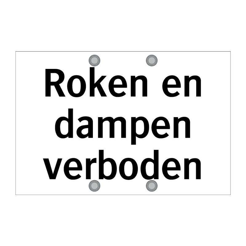 Roken en dampen verboden