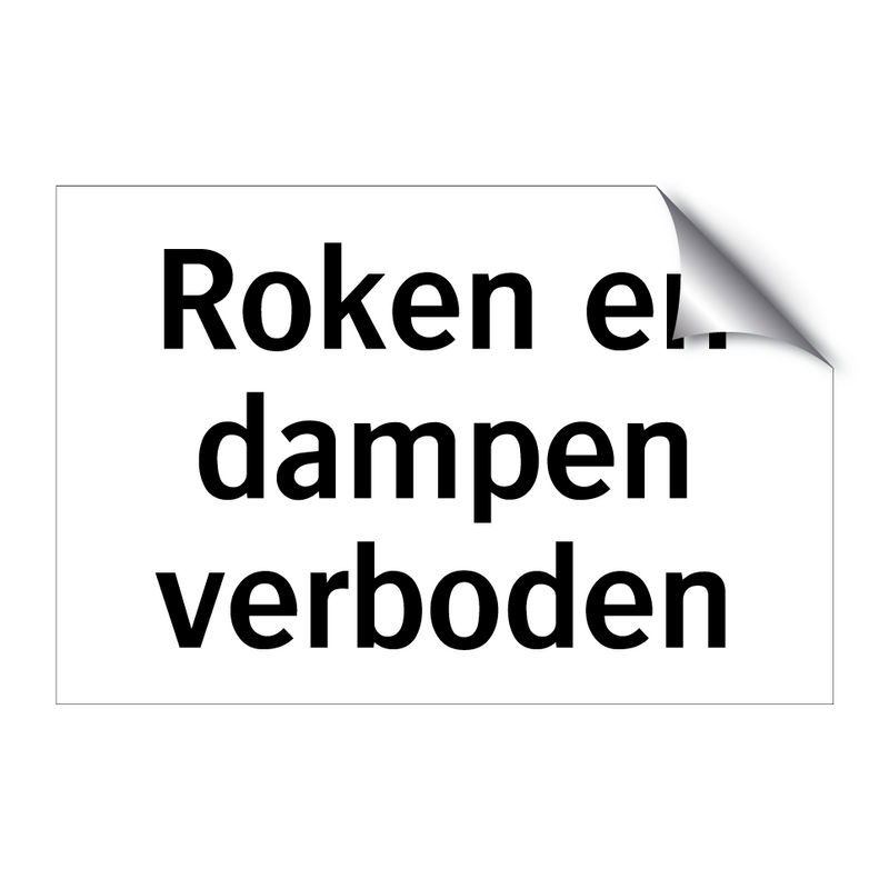 Roken en dampen verboden