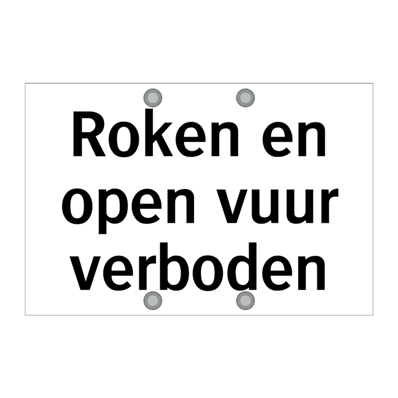 Roken en open vuur verboden