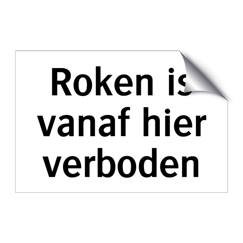 Roken is vanaf hier verboden