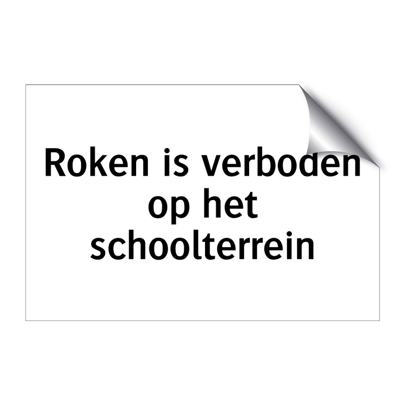 Roken is verboden op het schoolterrein