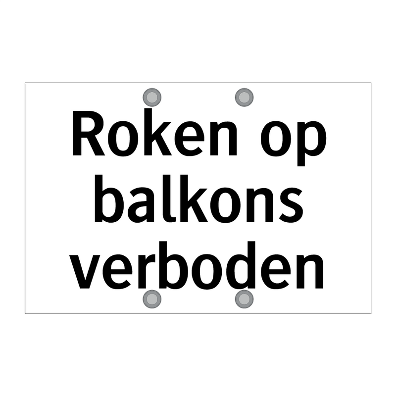 Roken op balkons verboden