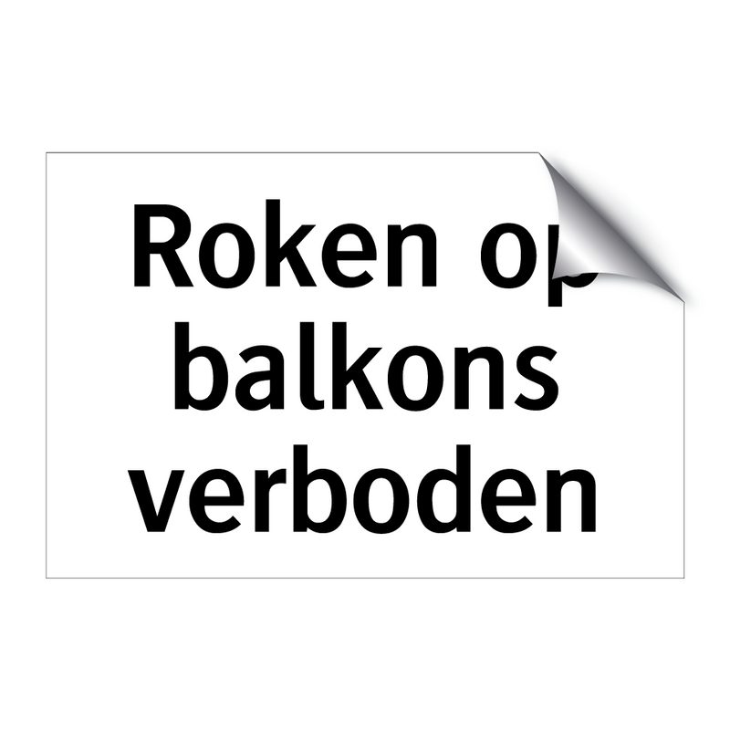 Roken op balkons verboden