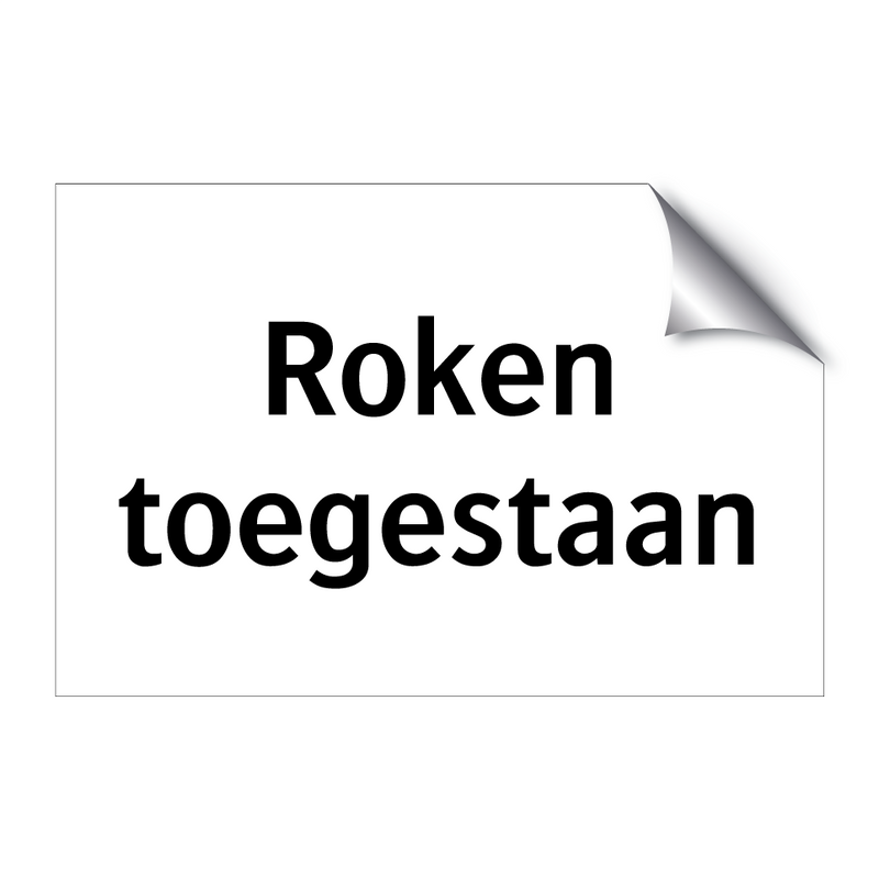 Roken toegestaan