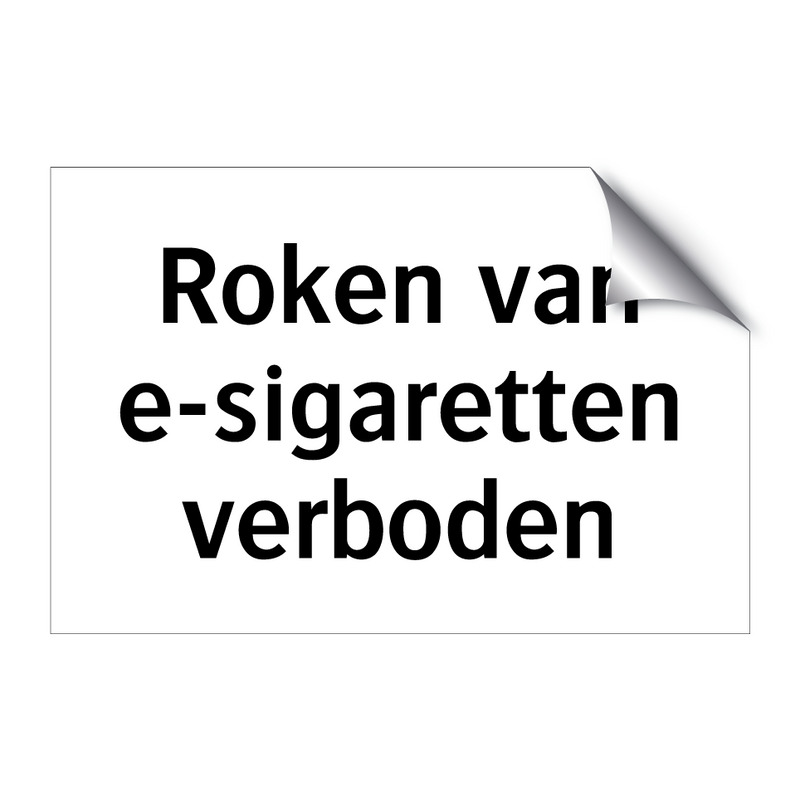 Roken van e-sigaretten verboden