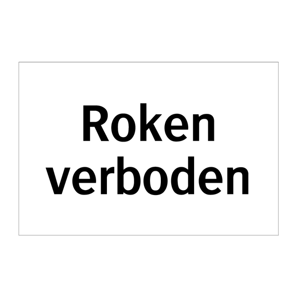 Roken verboden