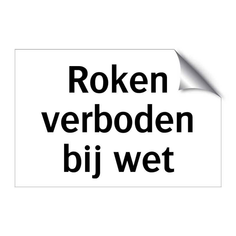 Roken verboden bij wet