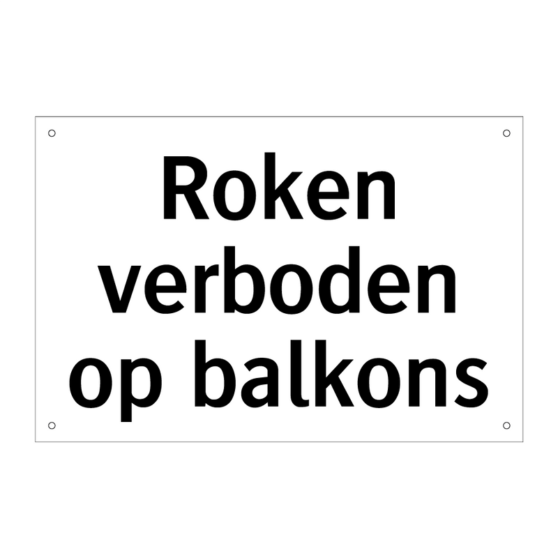 Roken verboden op balkons