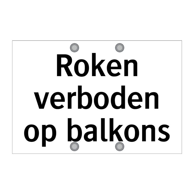 Roken verboden op balkons