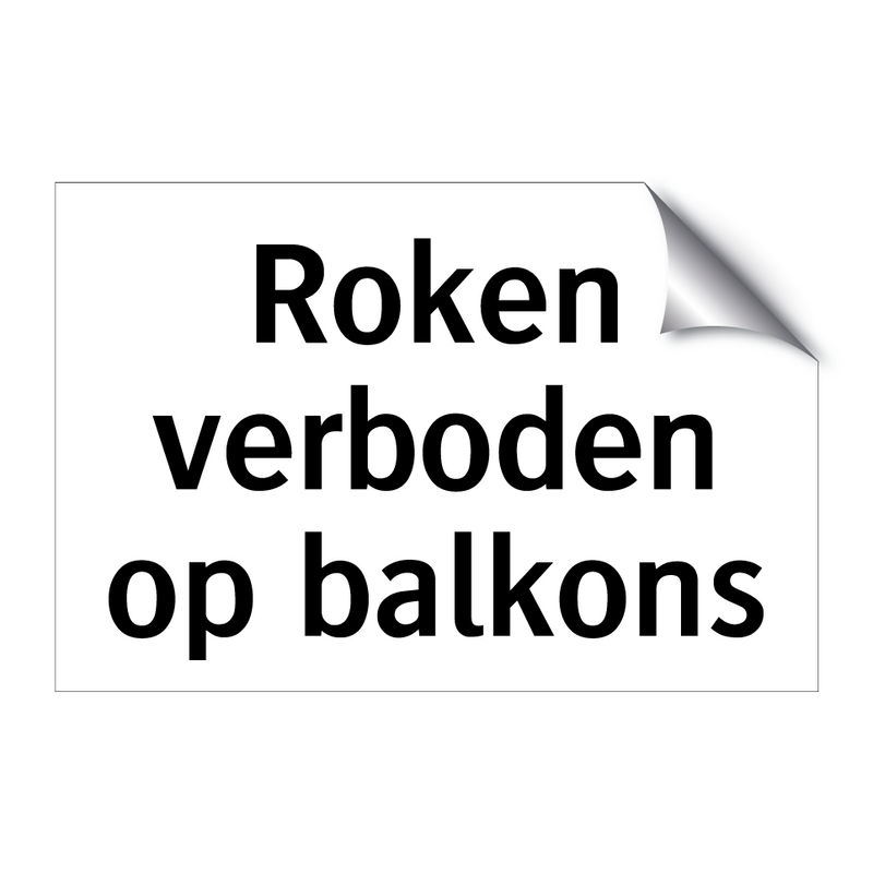 Roken verboden op balkons