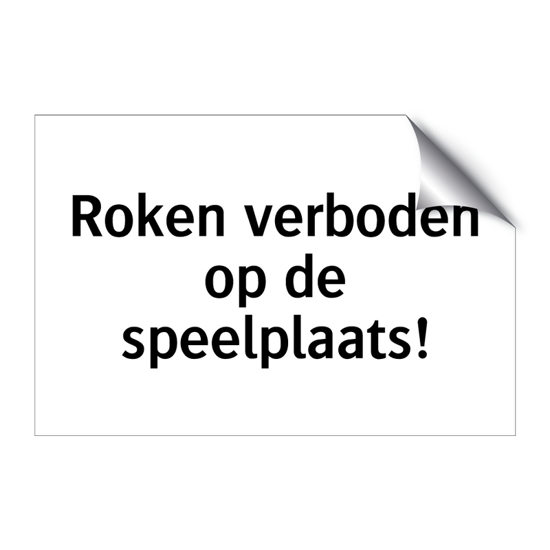 Roken verboden op de speelplaats