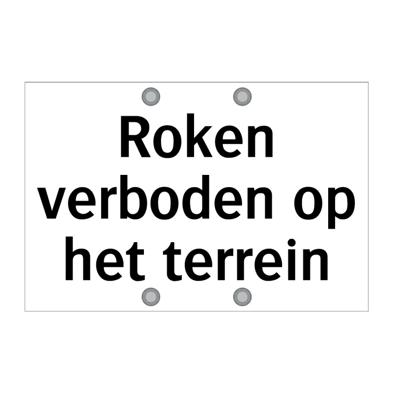 Roken verboden op het terrein