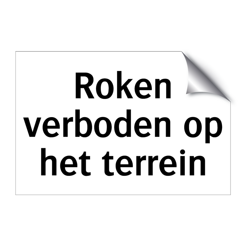 Roken verboden op het terrein