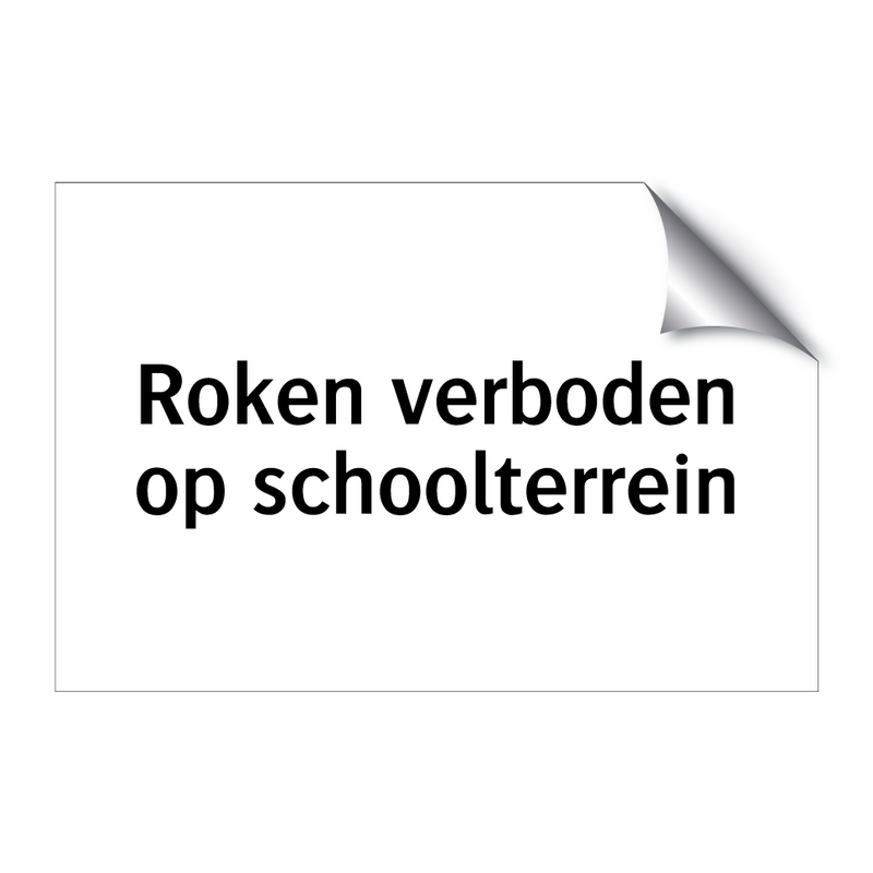 Roken verboden op schoolterrein