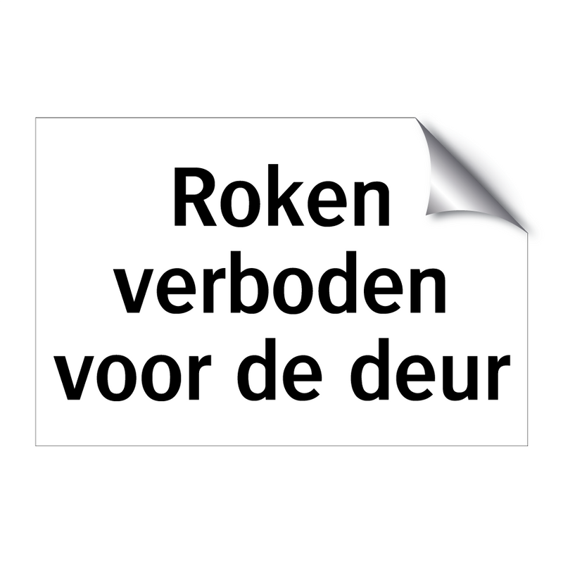 Roken verboden voor de deur