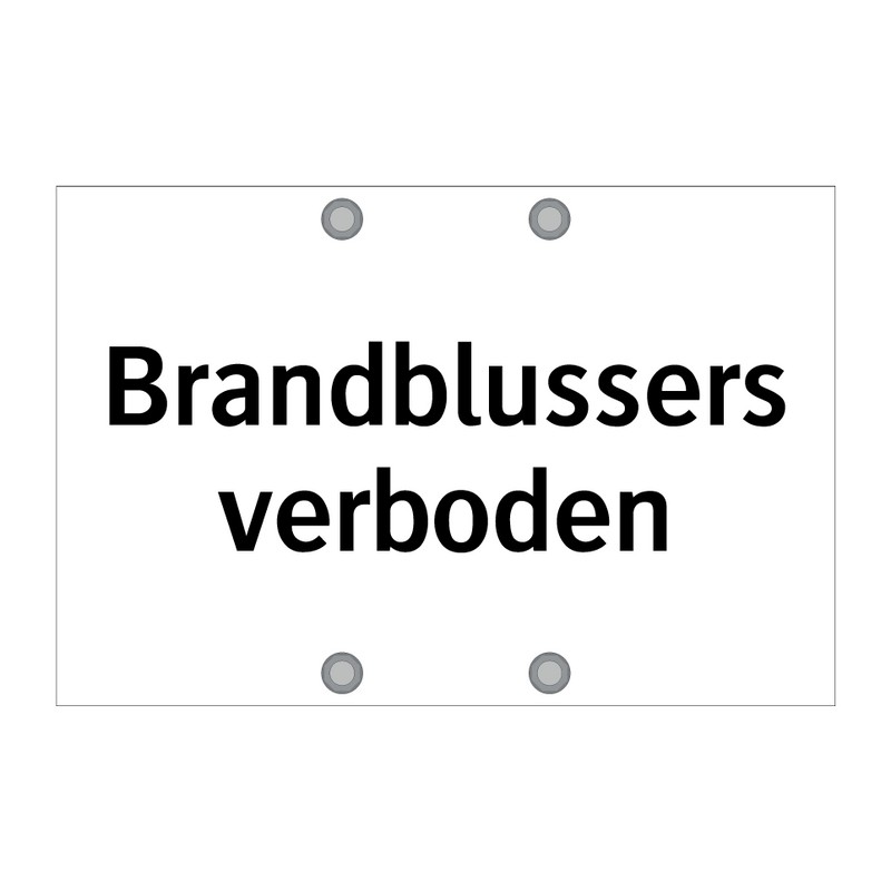 Brandblussers verboden