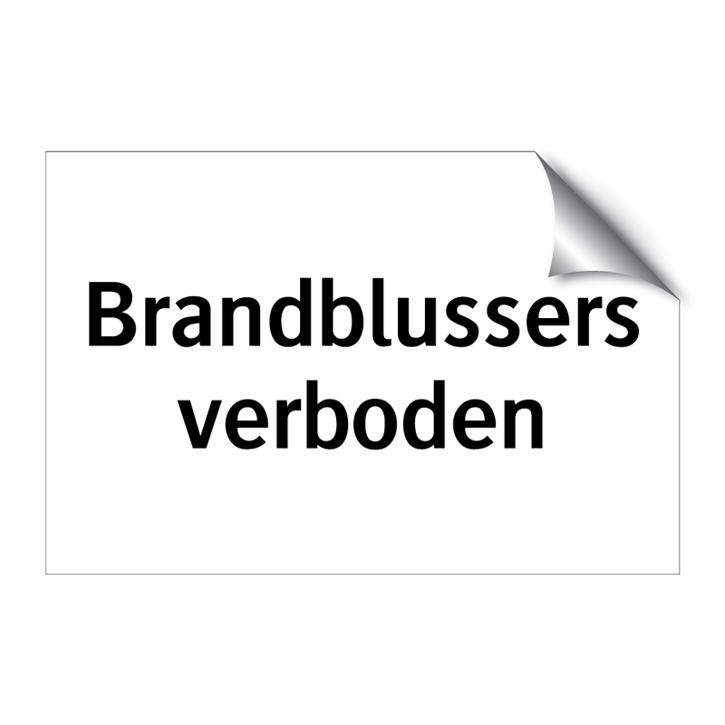 Brandblussers verboden