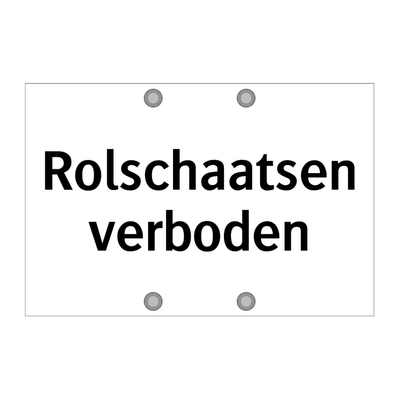 Rolschaatsen verboden