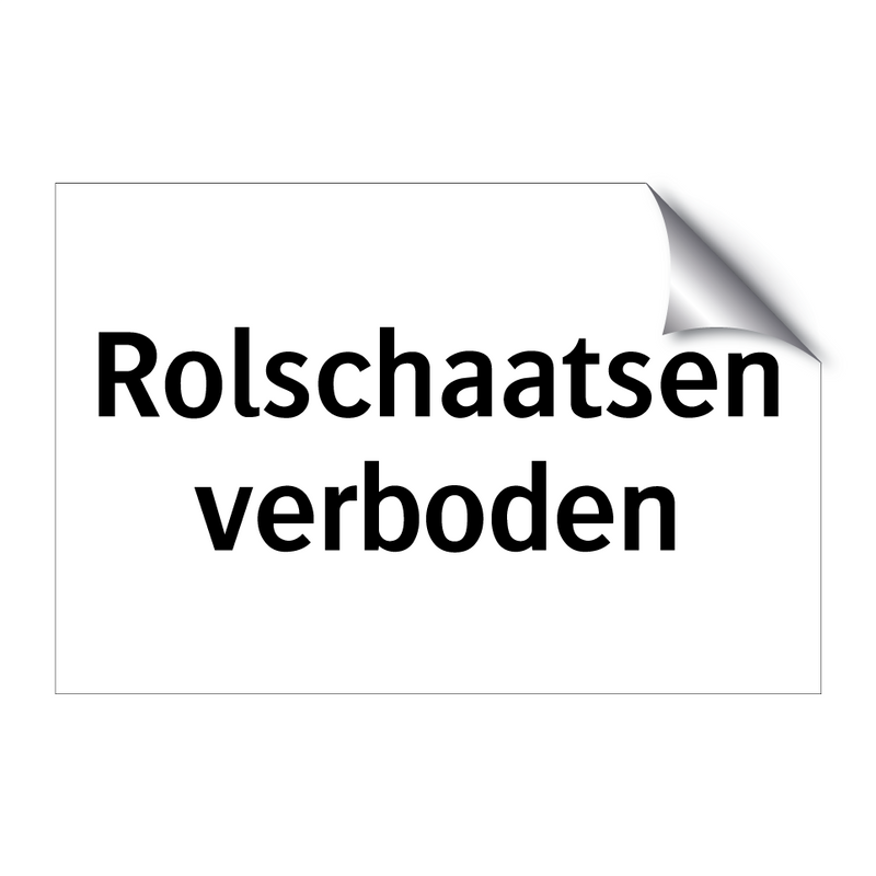 Rolschaatsen verboden