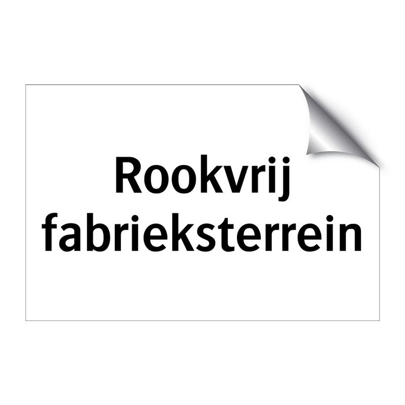 Rookvrij fabrieksterrein