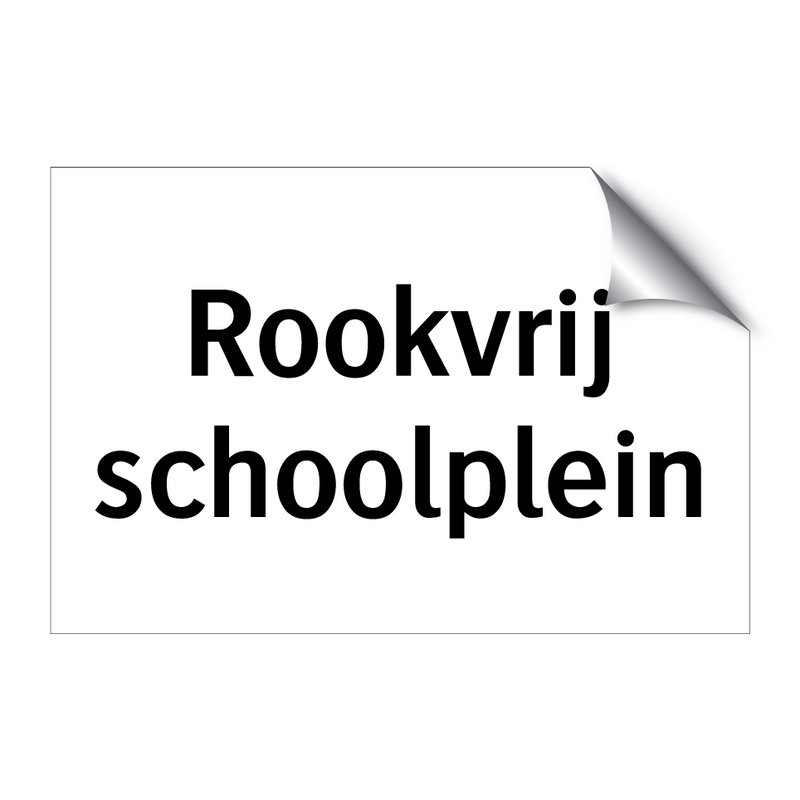 Rookvrij schoolplein